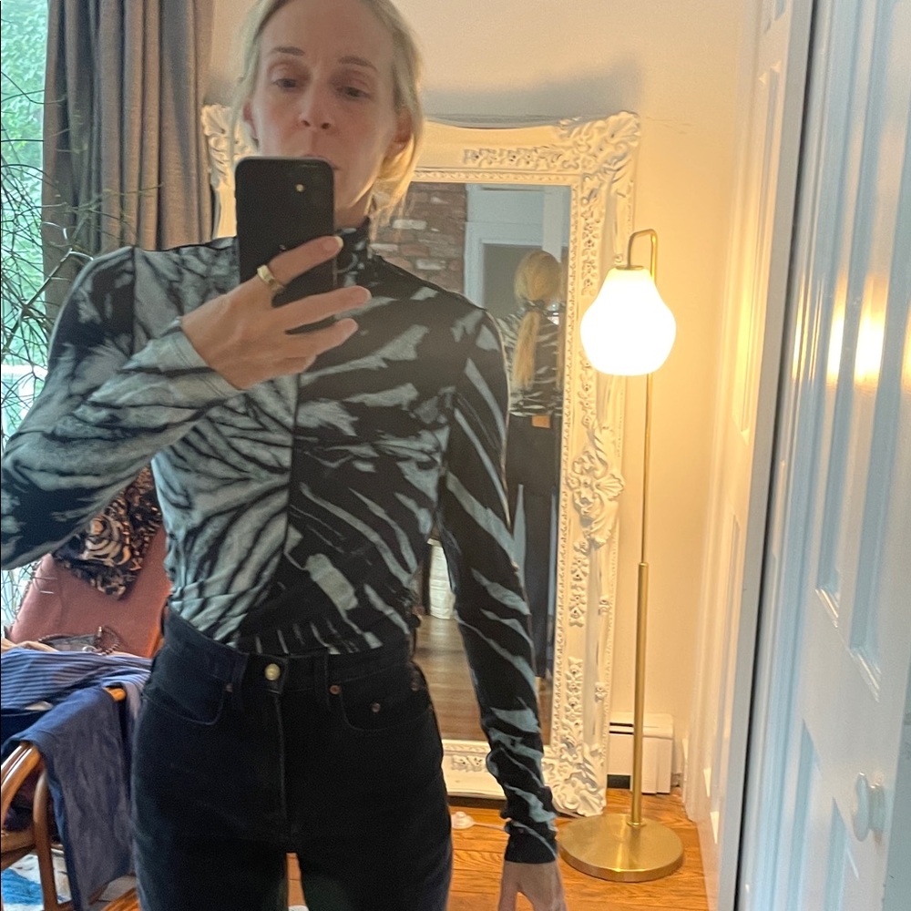 Proenza Schouler Monochrome tie dye Long Sleeve Top
